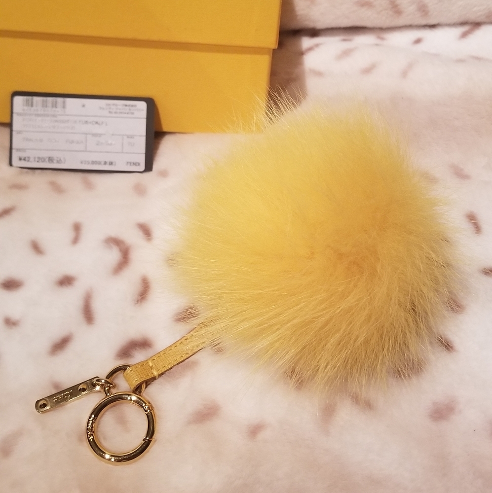 Fendi Pon Pon  Charm-Fox Fur